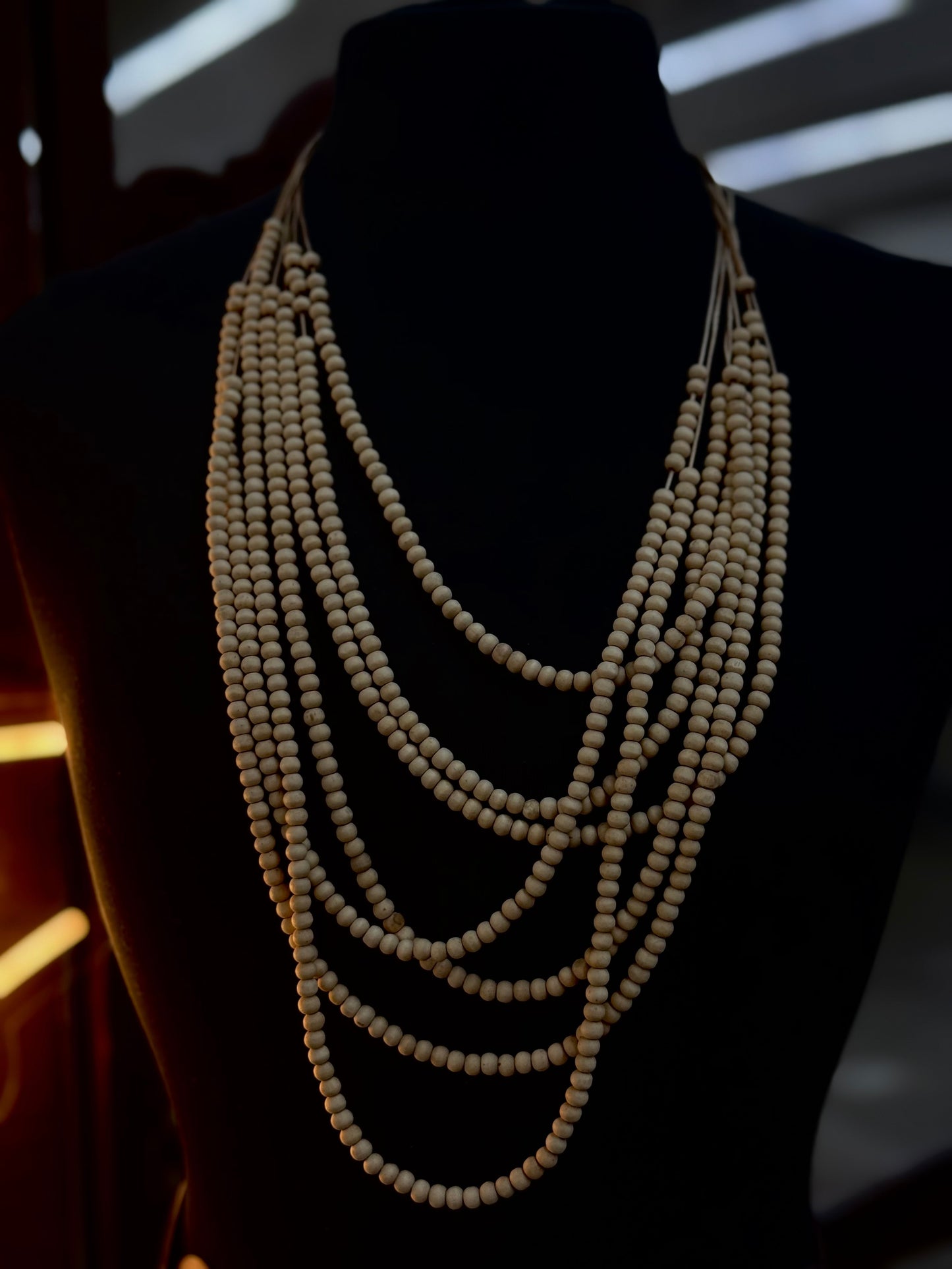 Multi Strand Boho Bead Necklace