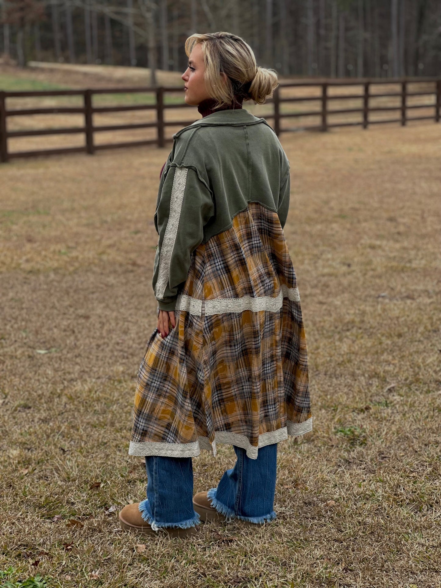 Olive Plaid Jacket