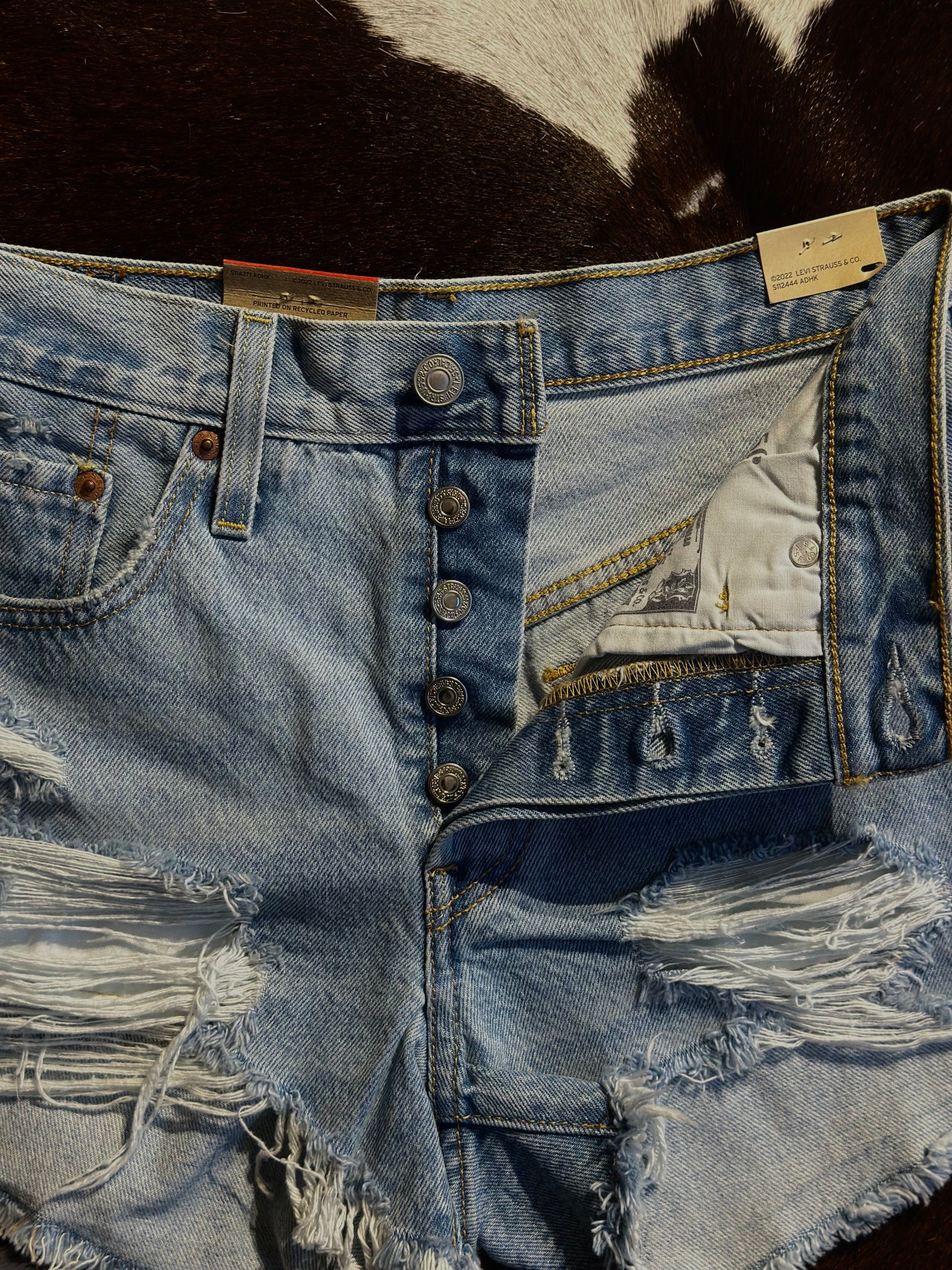 Levi’s Distressed 501 Jean Shorts