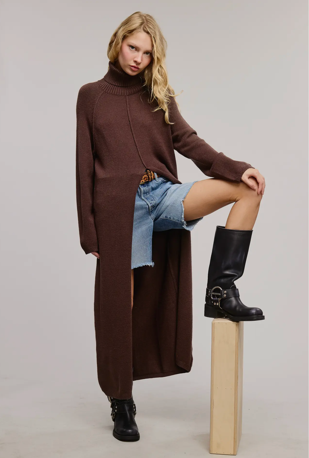 Turtleneck Tunic Sweater