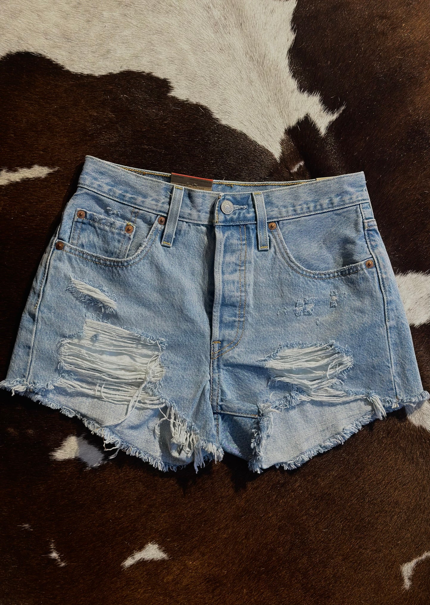 Levi’s Distressed 501 Jean Shorts