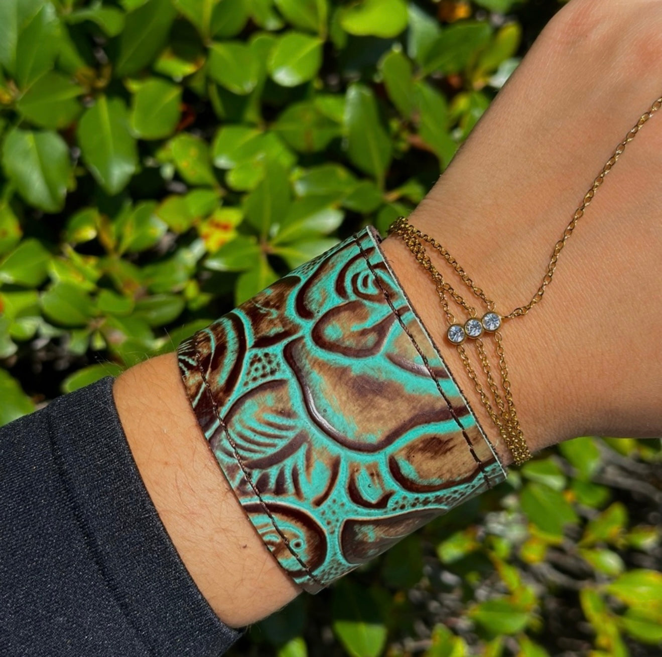 Leather Embossed Bracelet