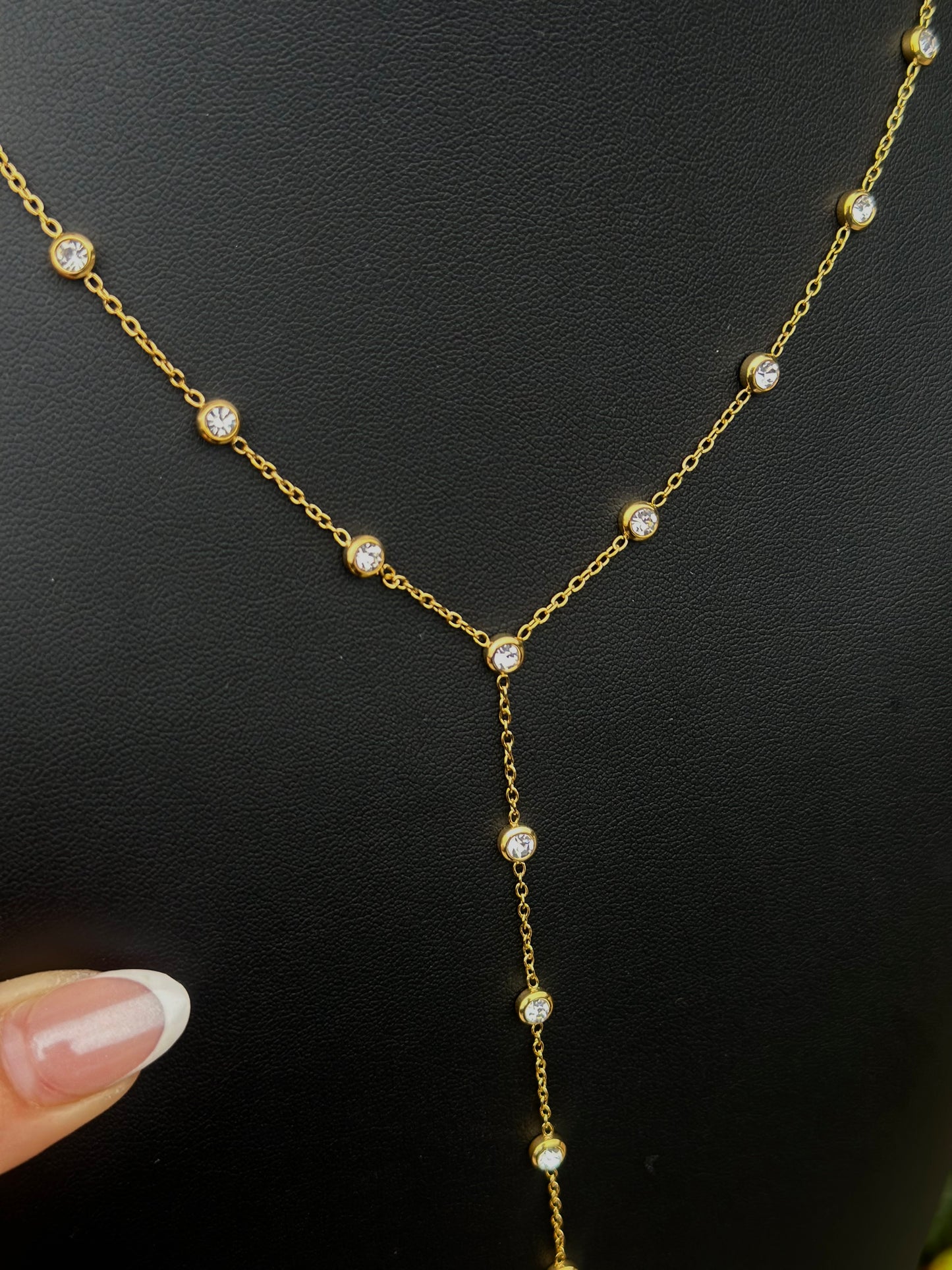Water Resistant Layered Y Necklace