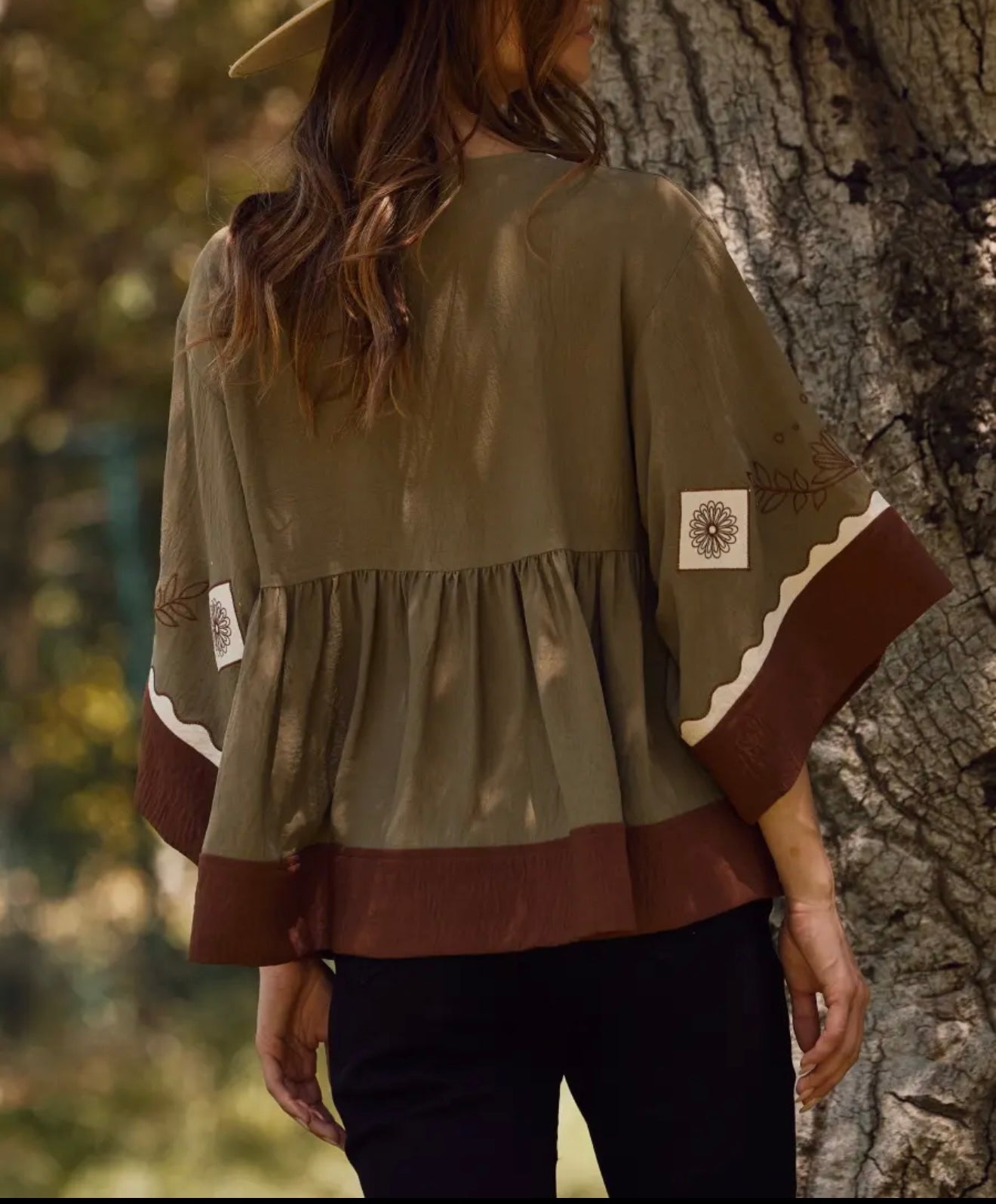 Oddi Boho Green Blouse