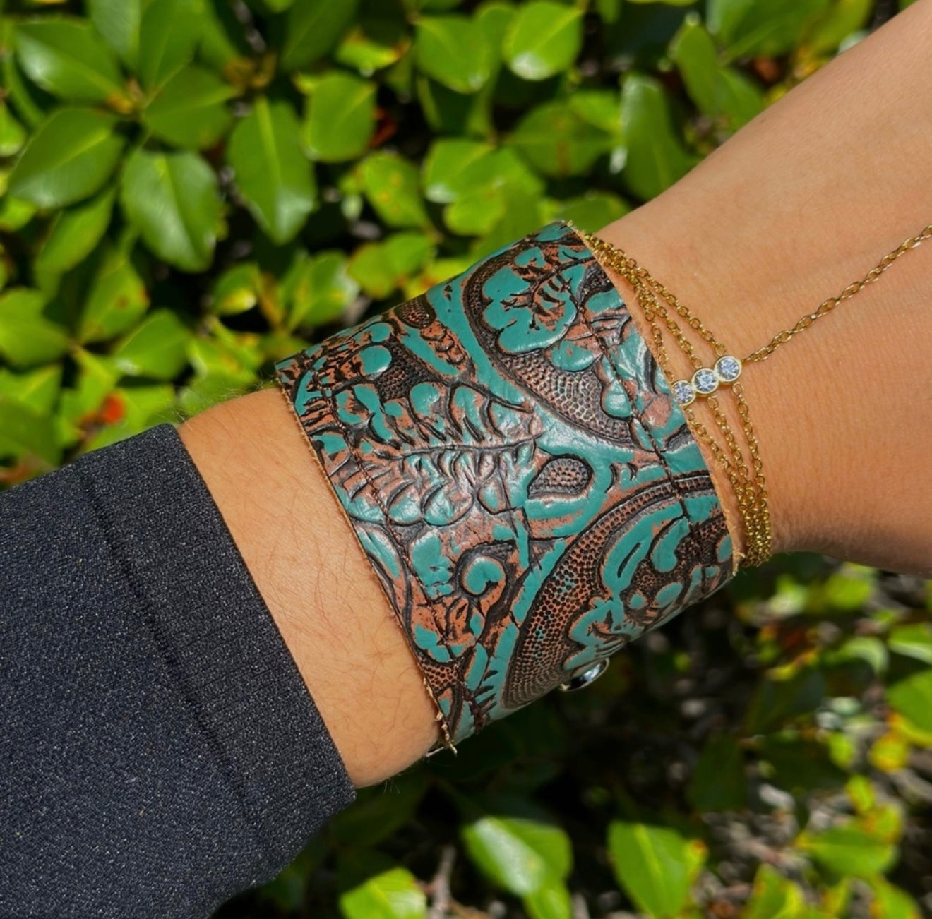 Leather Embossed Bracelet