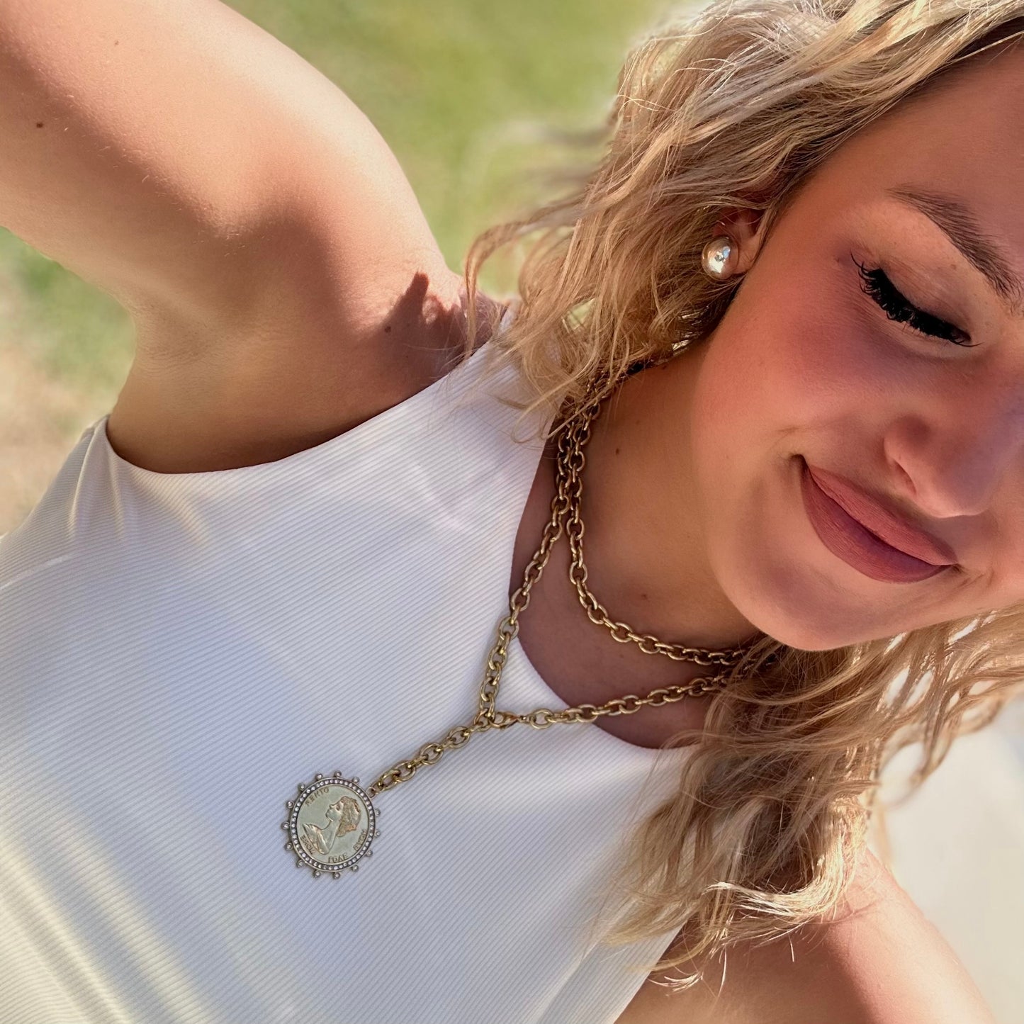 Love Each Other More Coin Water Resistant Necklace