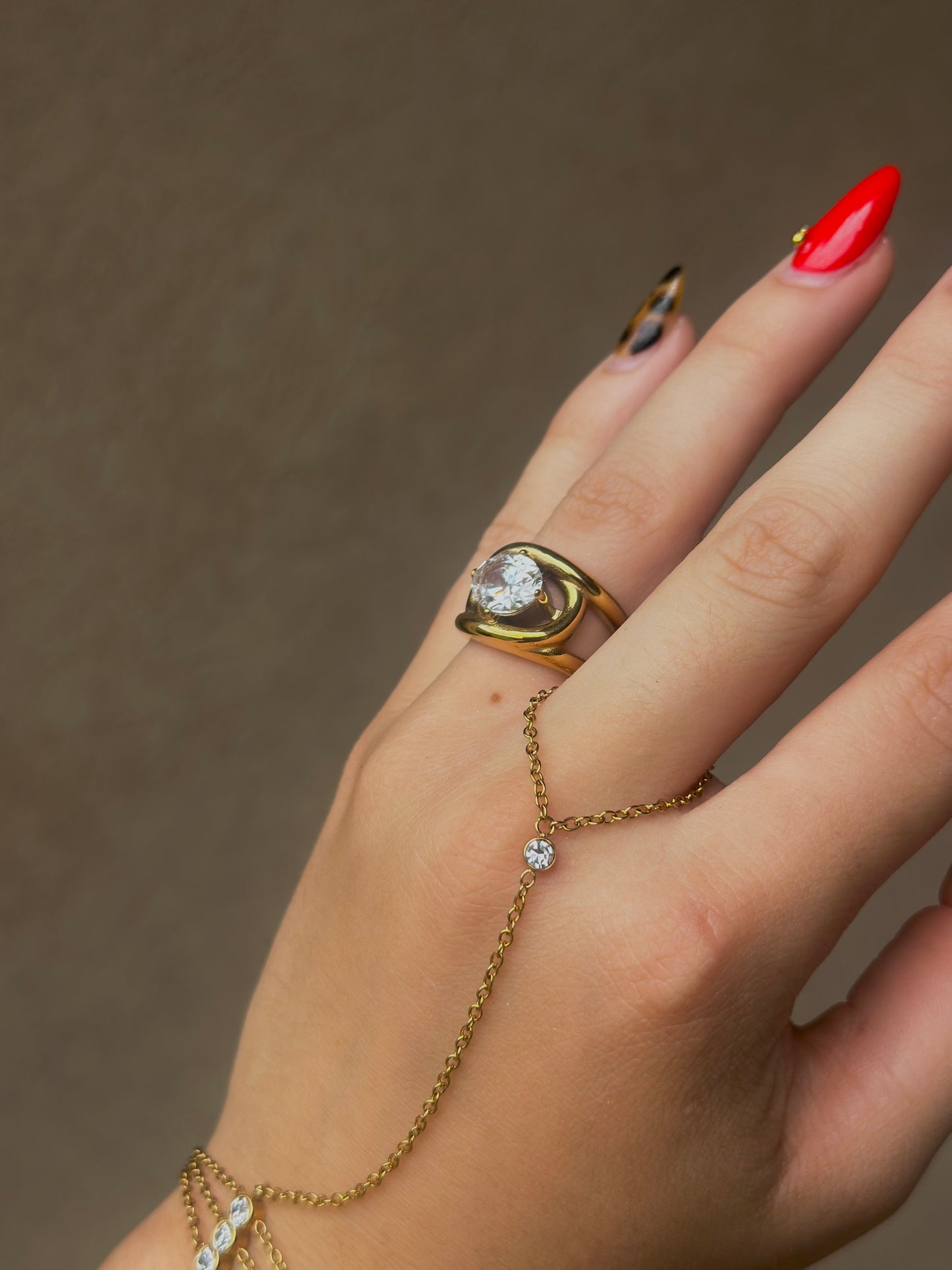 Water Resistant Big Diamond Ring