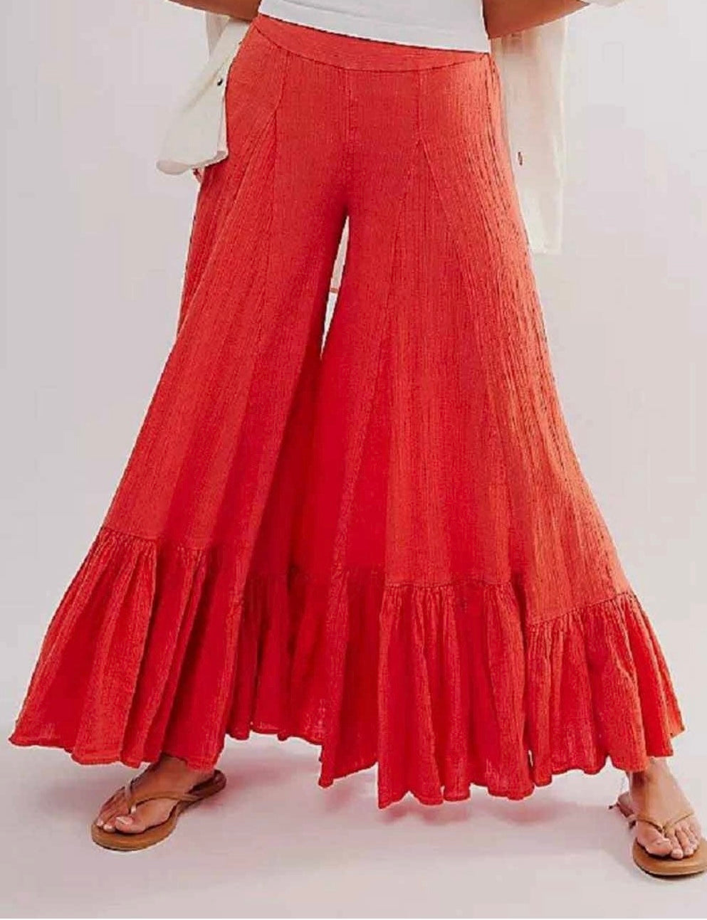 Coral Cutie Wide Leg Pants
