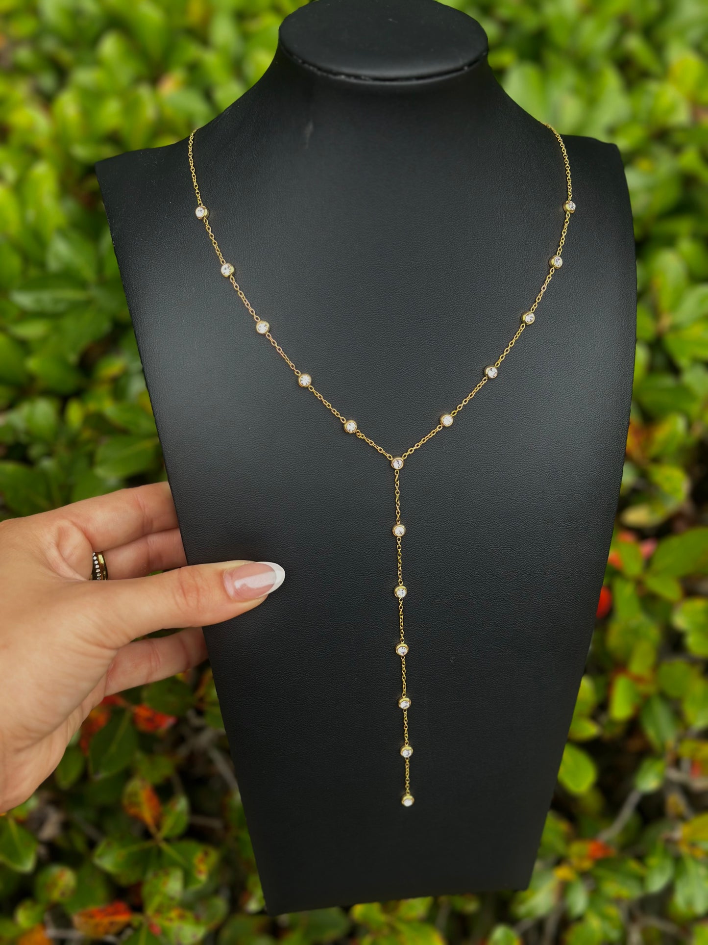 Water Resistant Layered Y Necklace