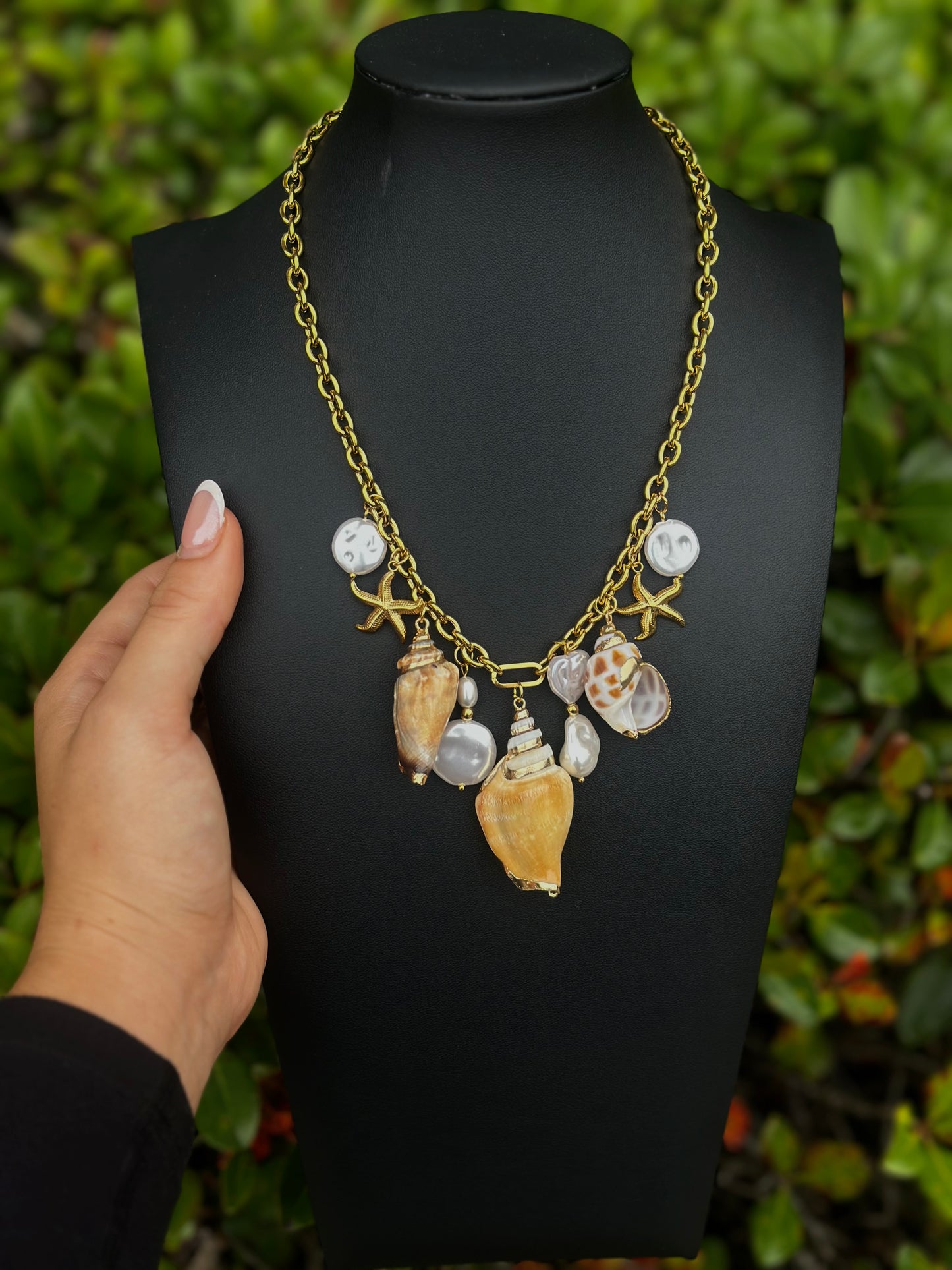 Water Resistant Shell Charm Necklace