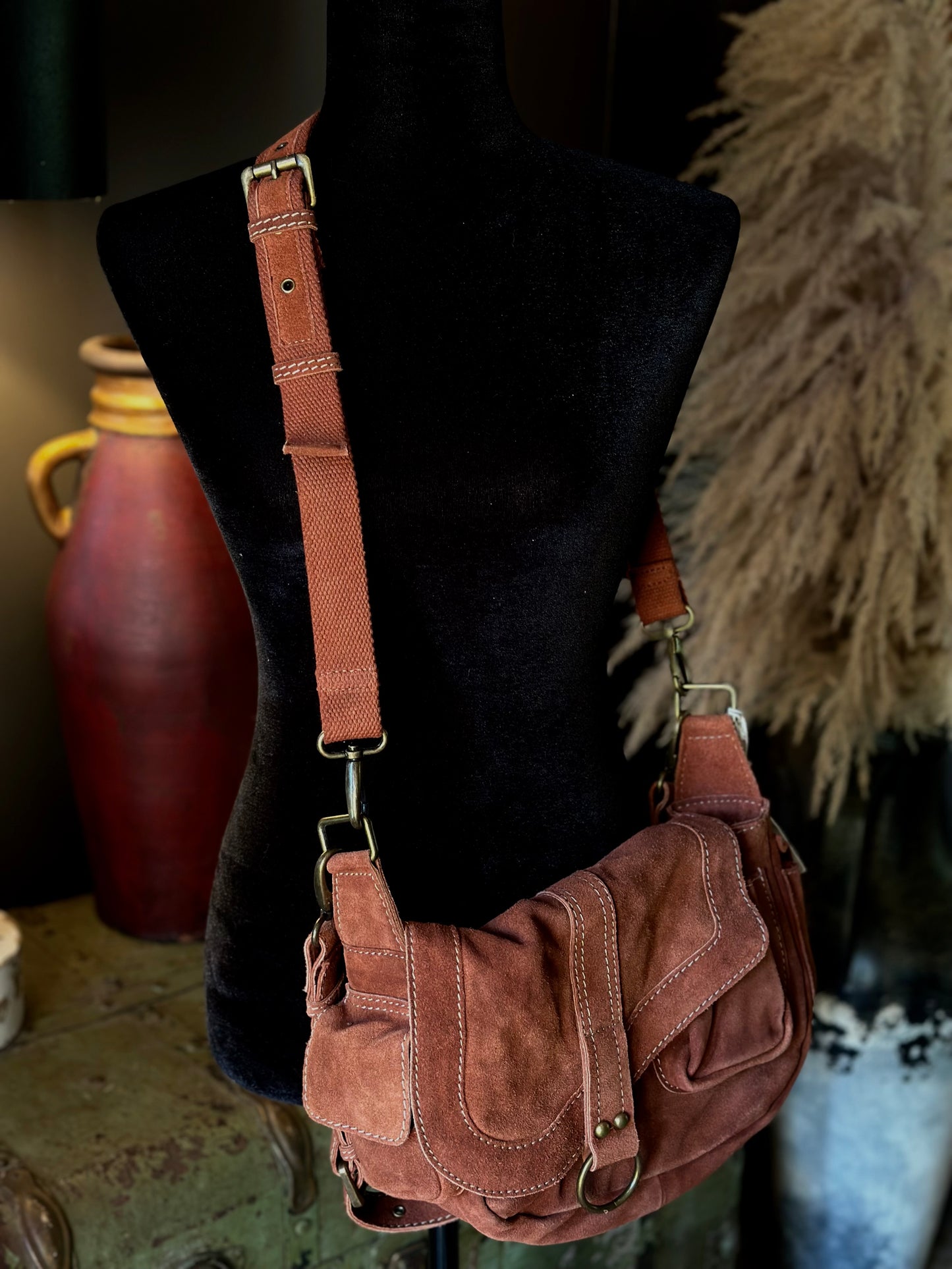 Free People Wylie Suede Saddle Bag