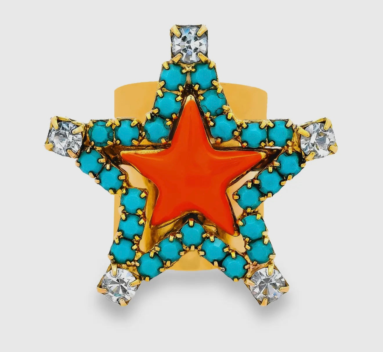 Super Star Adjustable Ring Orange