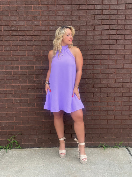 Lilac Halter Dress