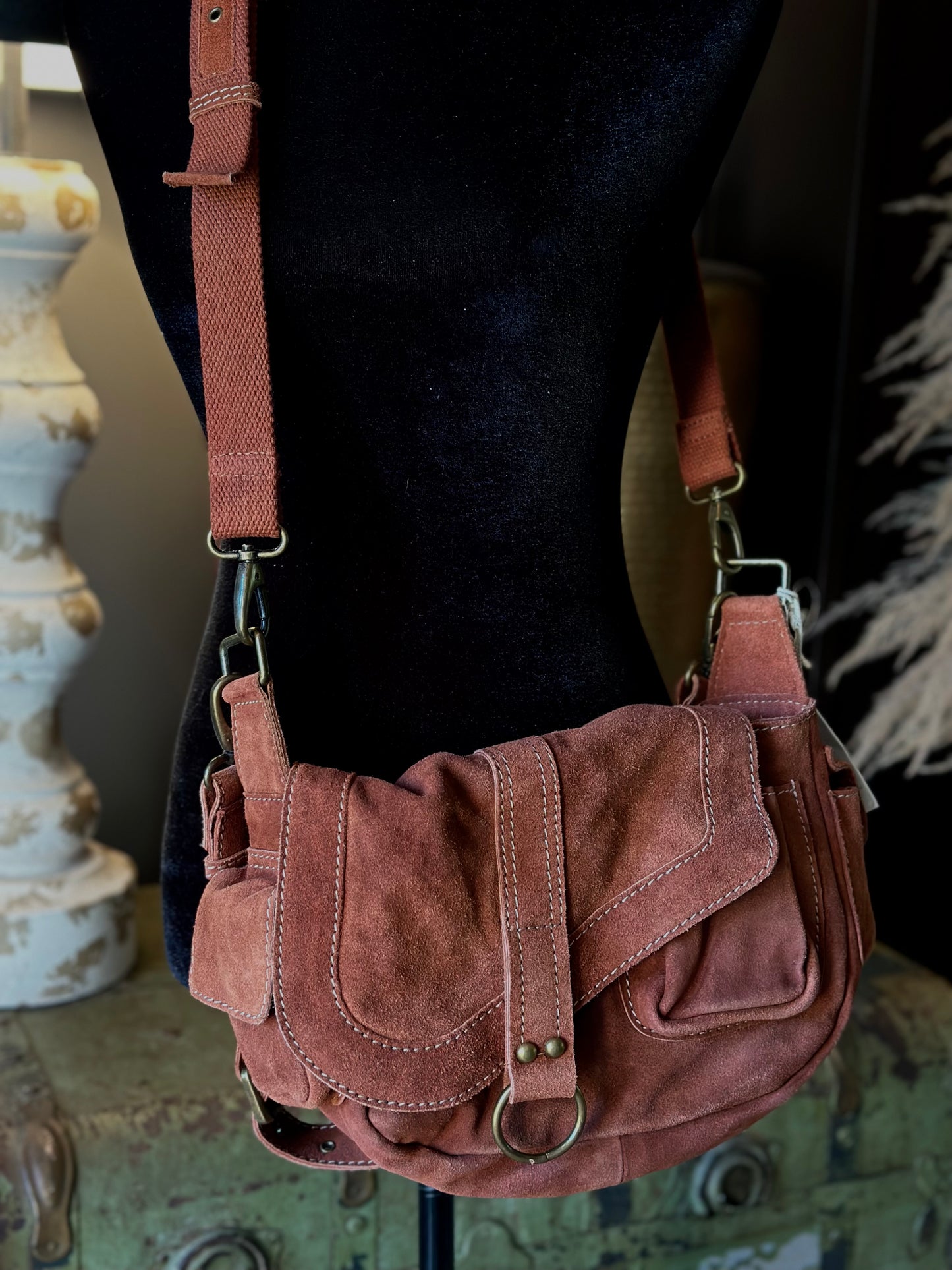 Free People Wylie Suede Saddle Bag