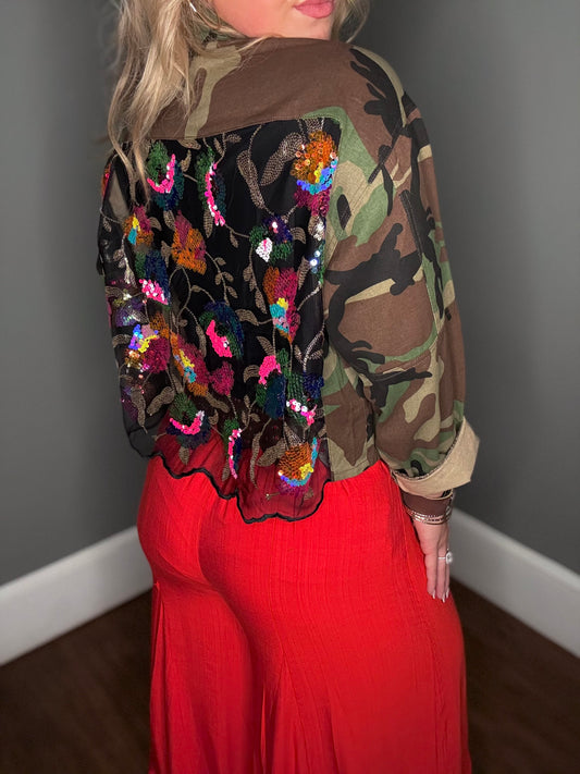 Out Of Sight Camo Sequin Jacket