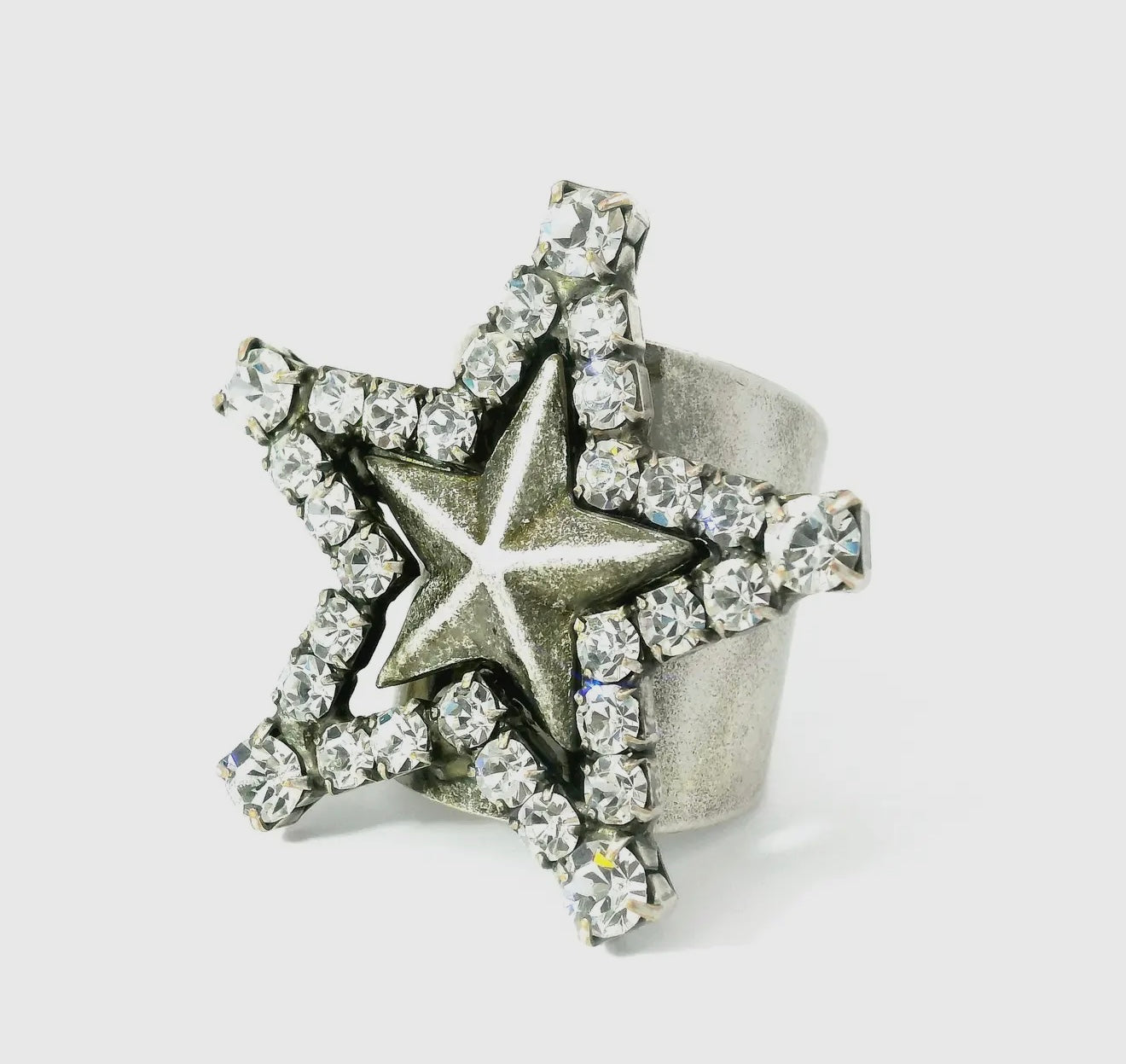 Super Star Adjustable Ring Silver