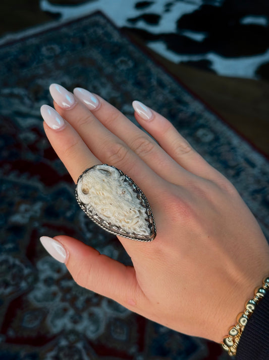 Buffalo Tibetan Silver Adjustable Ring