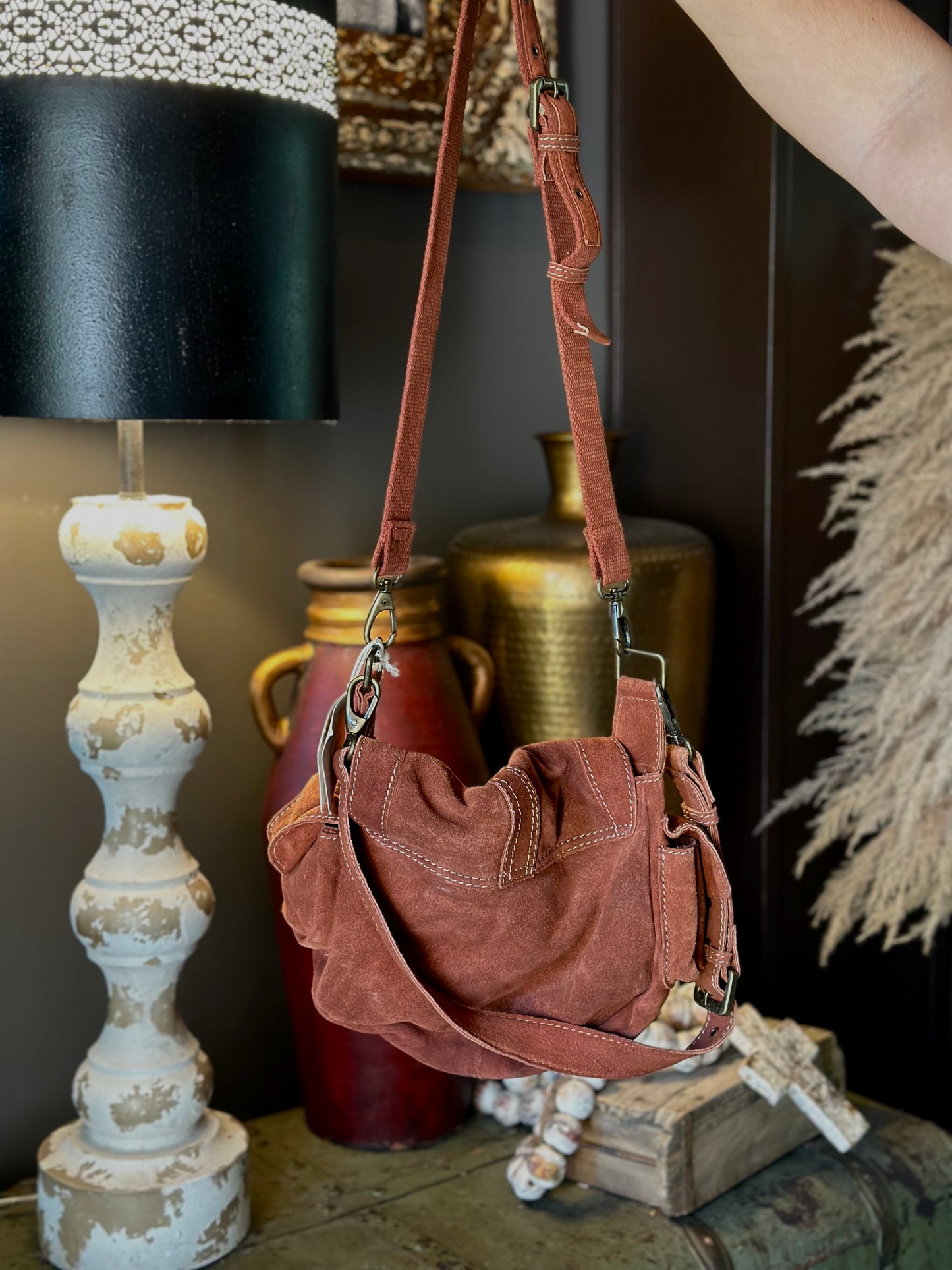 Free People Wylie Suede Saddle Bag