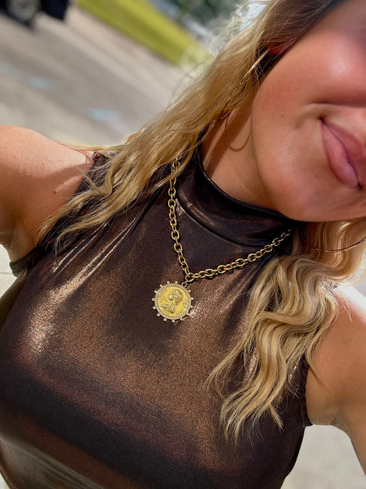 Love Coin Water Resistant Necklace