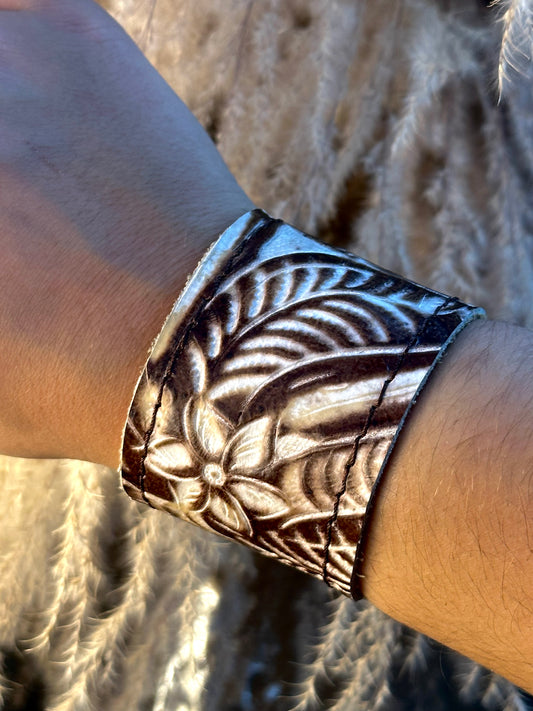 Embossed Leather Bracelet