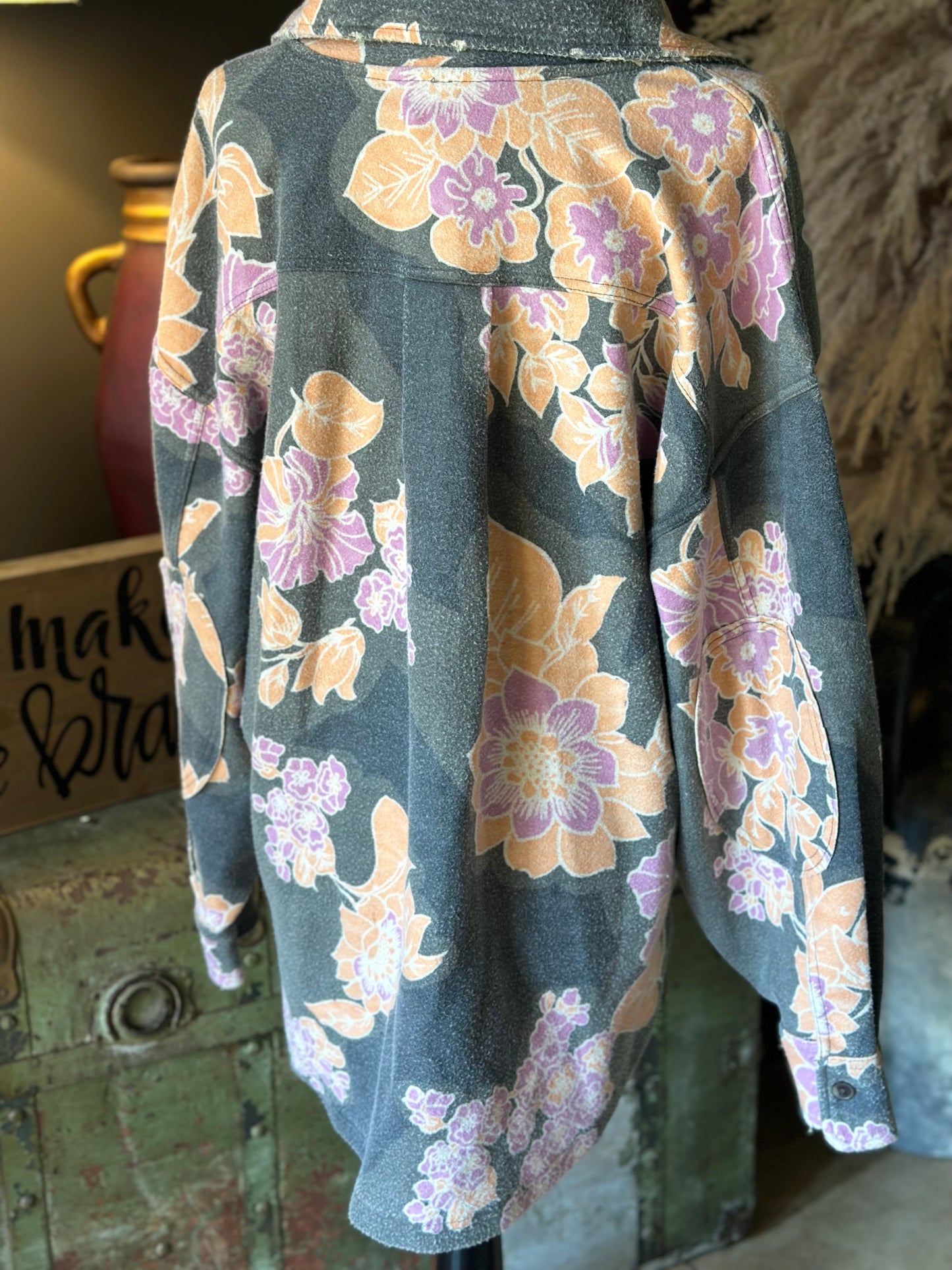 Free People Floral Shacket