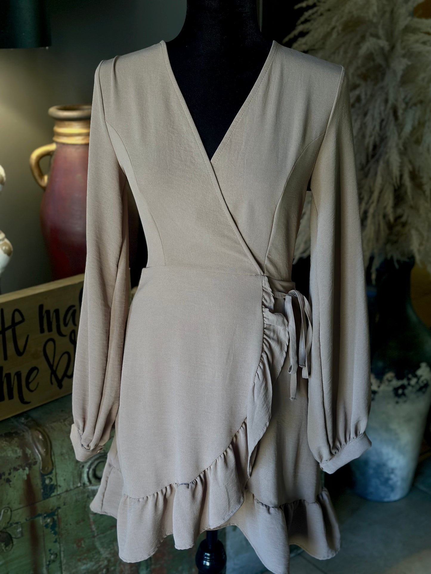 Altar’d State Tan Tie Dress