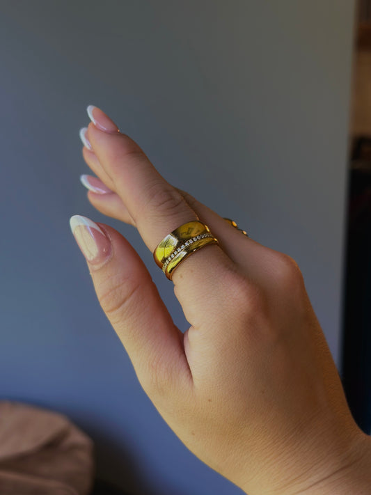 Water Resistant Diamond Wrap Ring