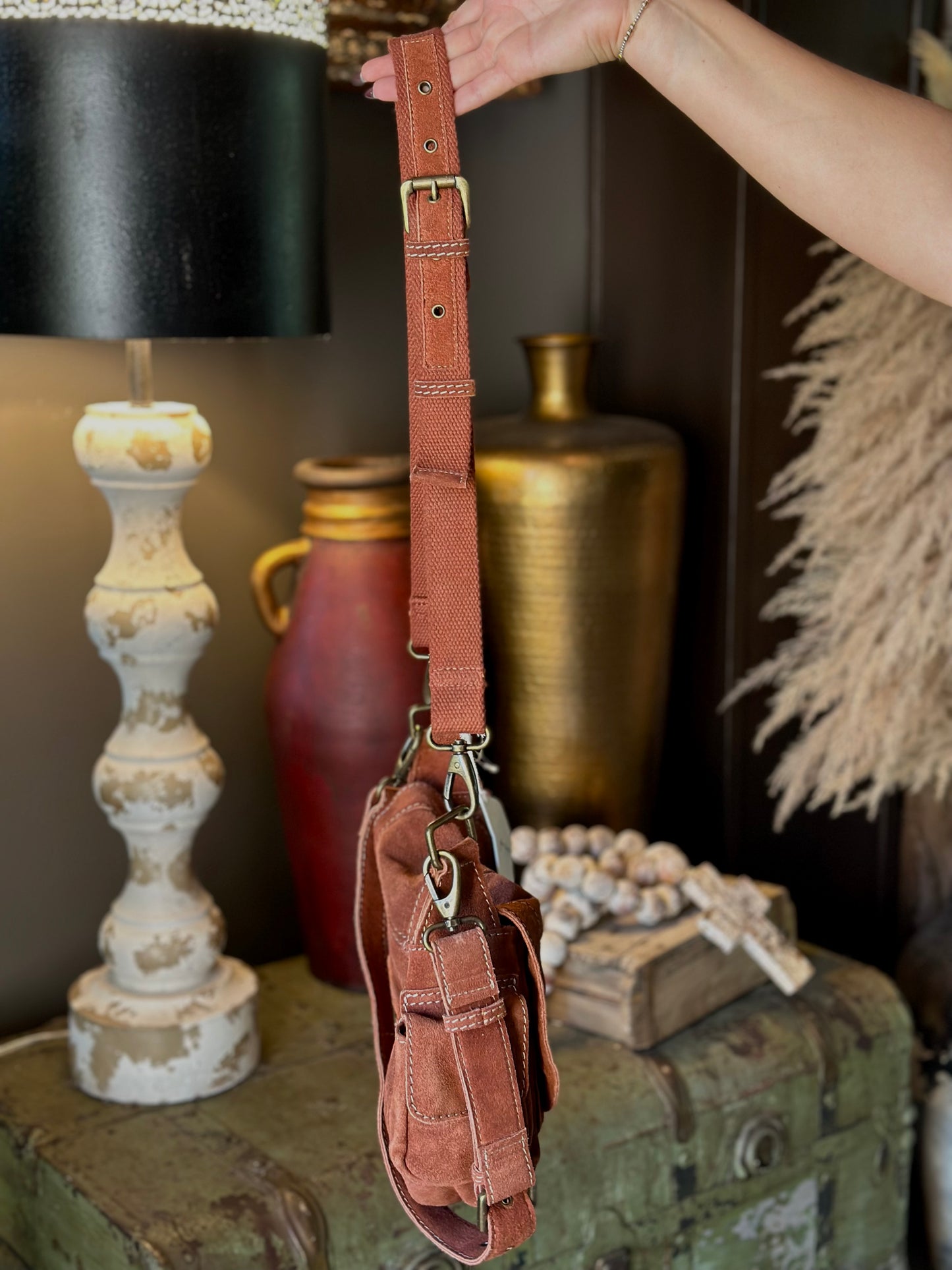 Free People Wylie Suede Saddle Bag