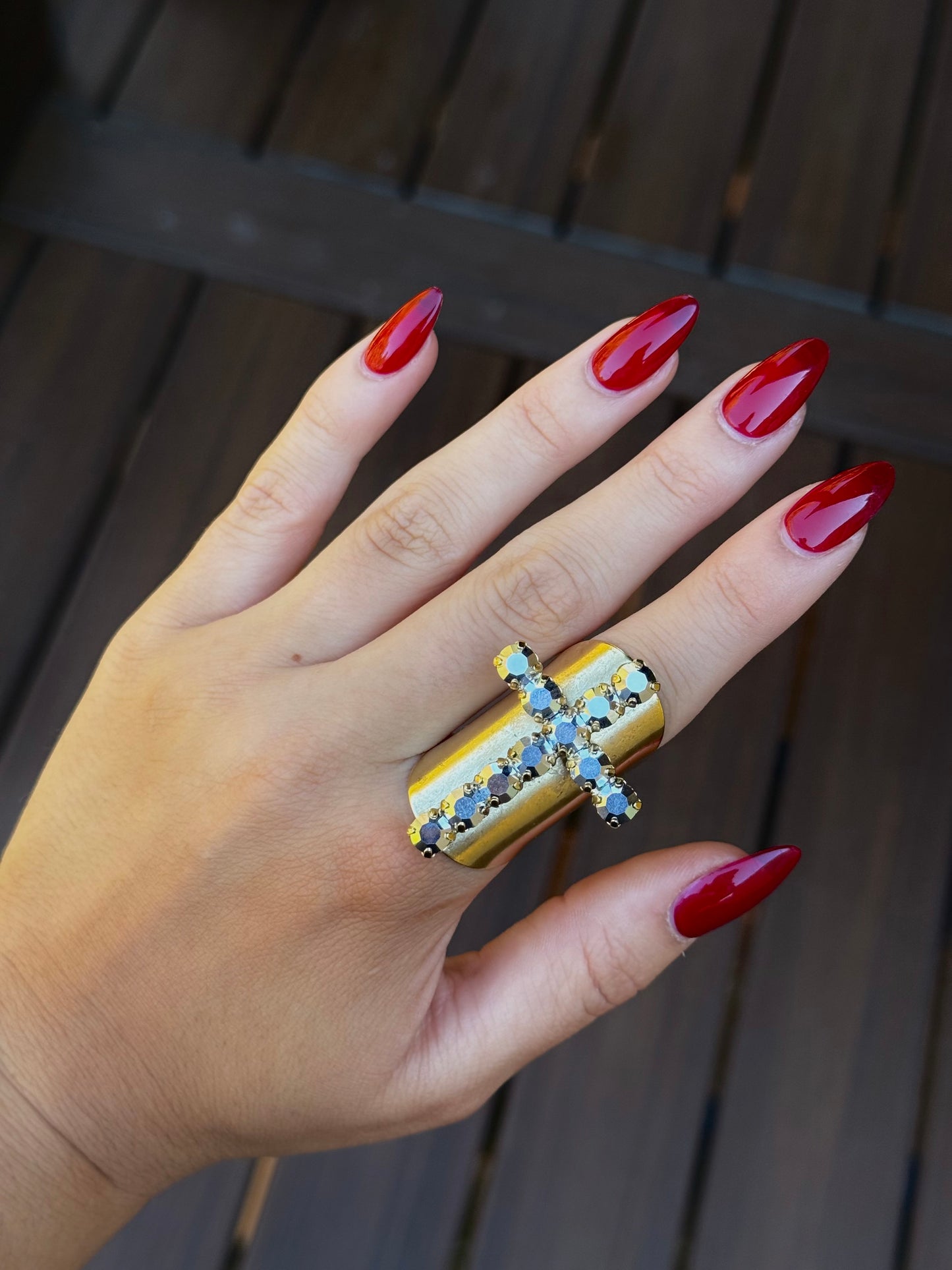 Cross Adjustable Ring