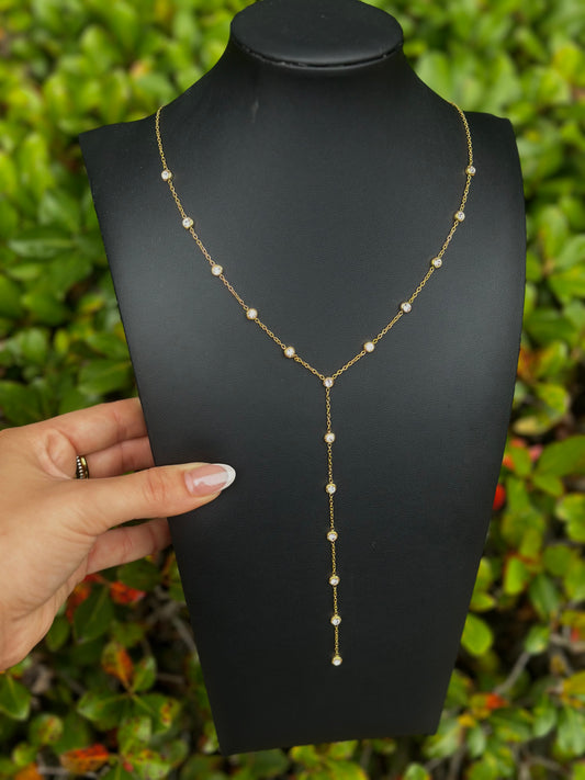 Water Resistant Layered Y Necklace