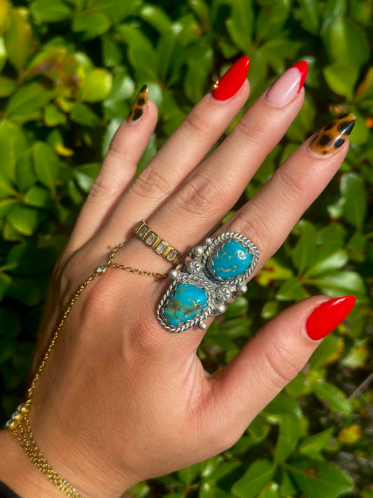 Double Turquoise Ring