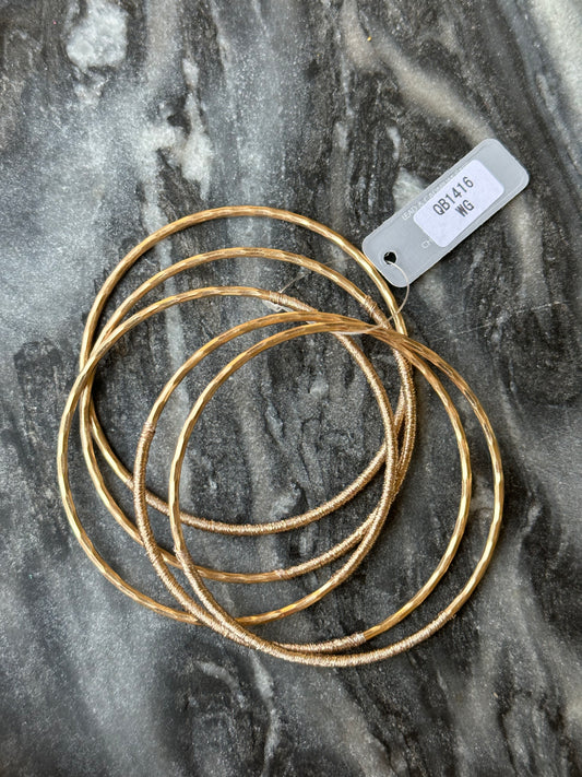 Textured Gold Bangles