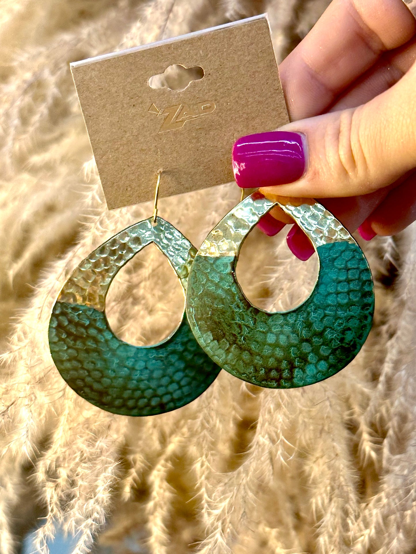 Hammered Patina Earrings